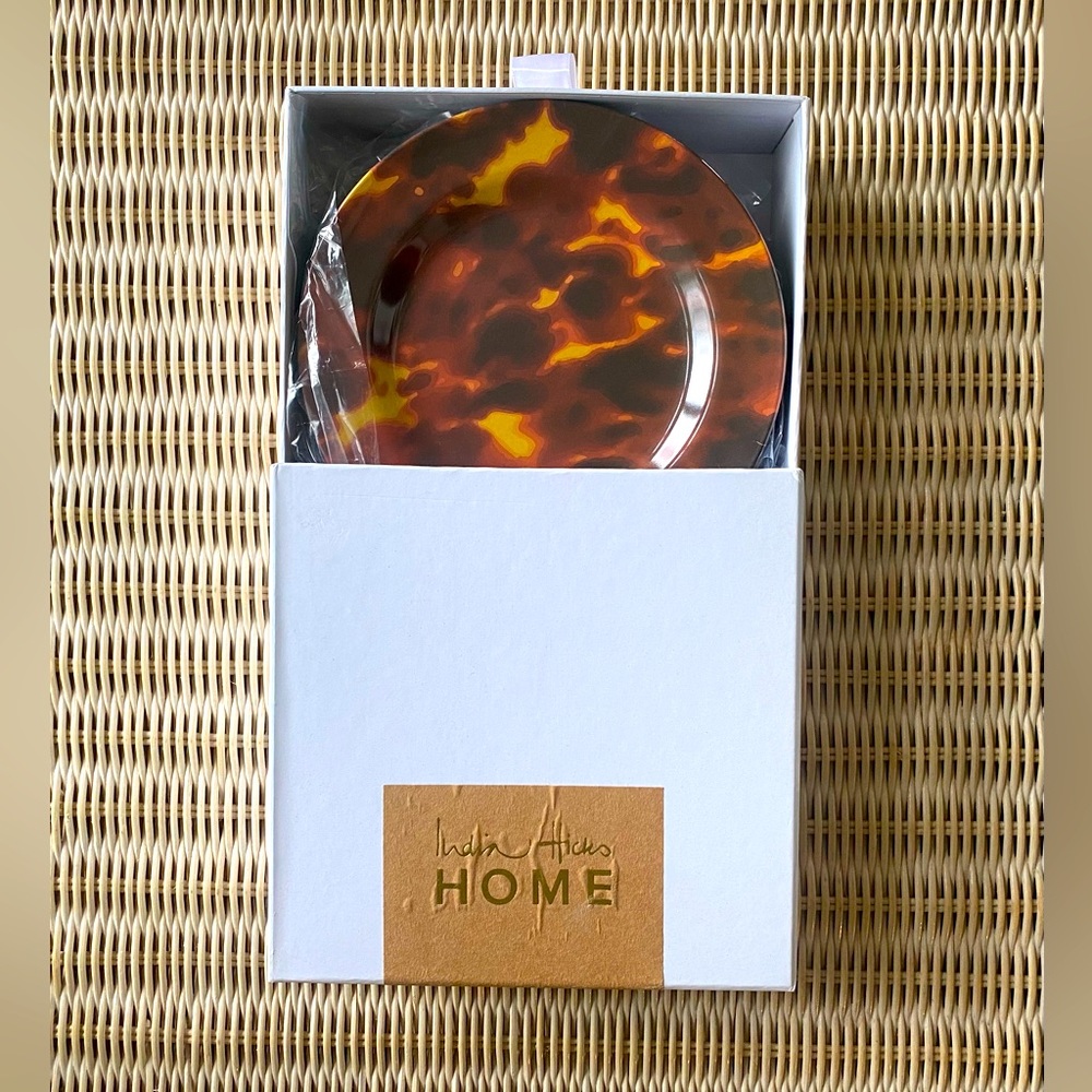 India Hicks Tortoise Melamine Luncheon Plate | Set of 6 | New